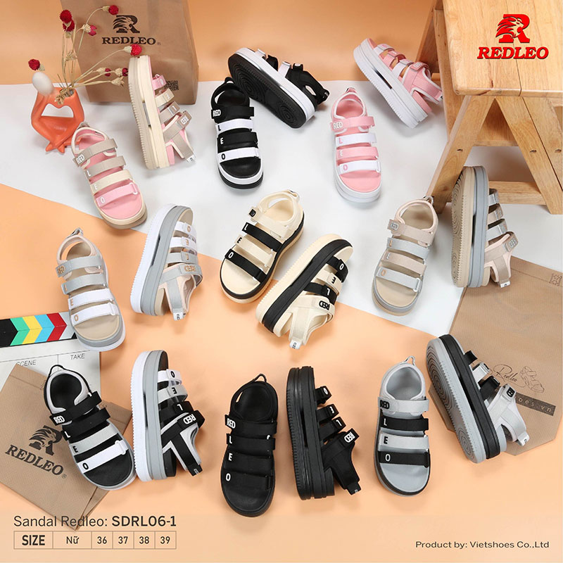 Sandal Redleo 7 Phân Chữ Thêu Cao Cấp