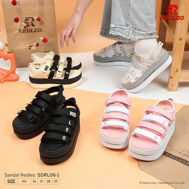 Sandal Redleo 7 Phân Chữ Thêu Cao Cấp