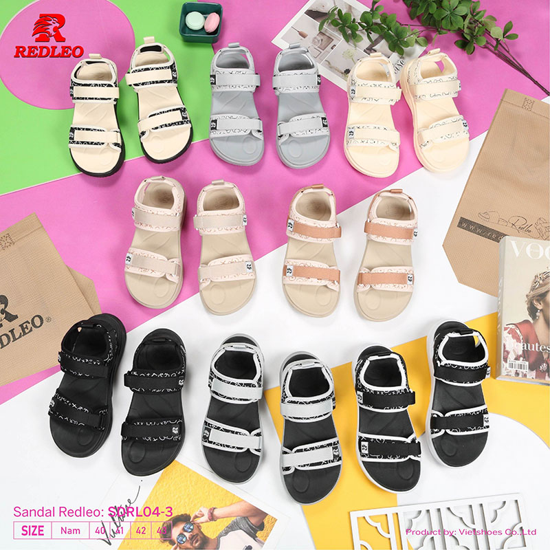 Sandal Redleo Quai Hoạ Tiết Viền Màu Thiết Kế Bắt Mắt