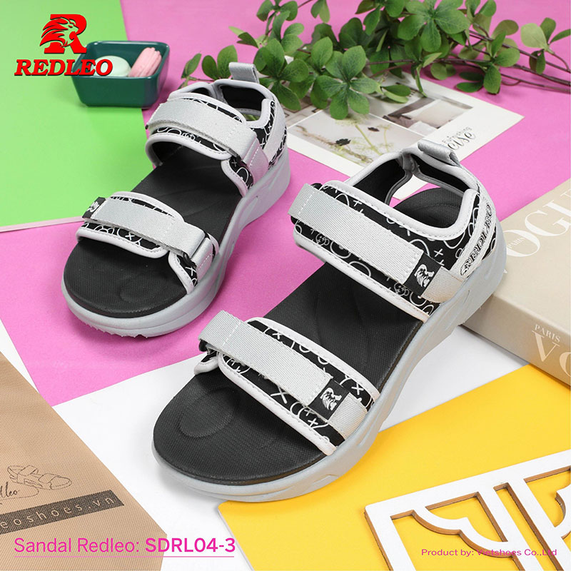 Sandal Redleo Quai Hoạ Tiết Viền Màu Thiết Kế Bắt Mắt