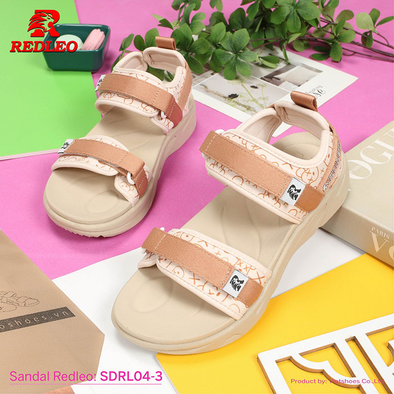 Sandal Redleo Quai Hoạ Tiết Viền Màu Thiết Kế Bắt Mắt