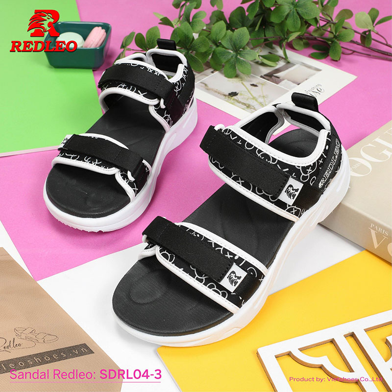 Sandal Redleo Quai Hoạ Tiết Viền Màu Thiết Kế Bắt Mắt