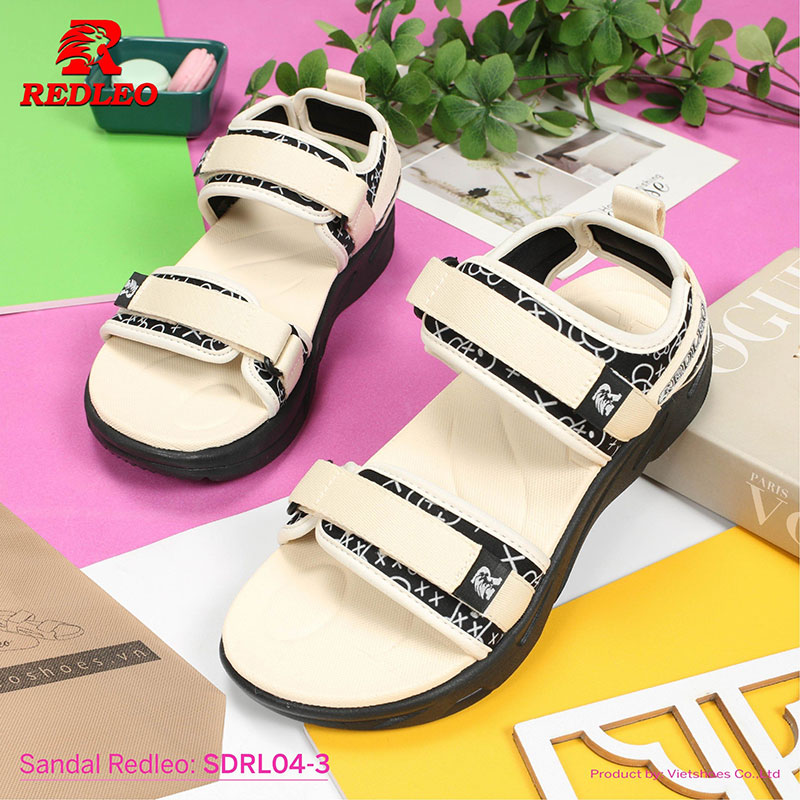 Sandal Redleo Quai Hoạ Tiết Viền Màu Thiết Kế Bắt Mắt