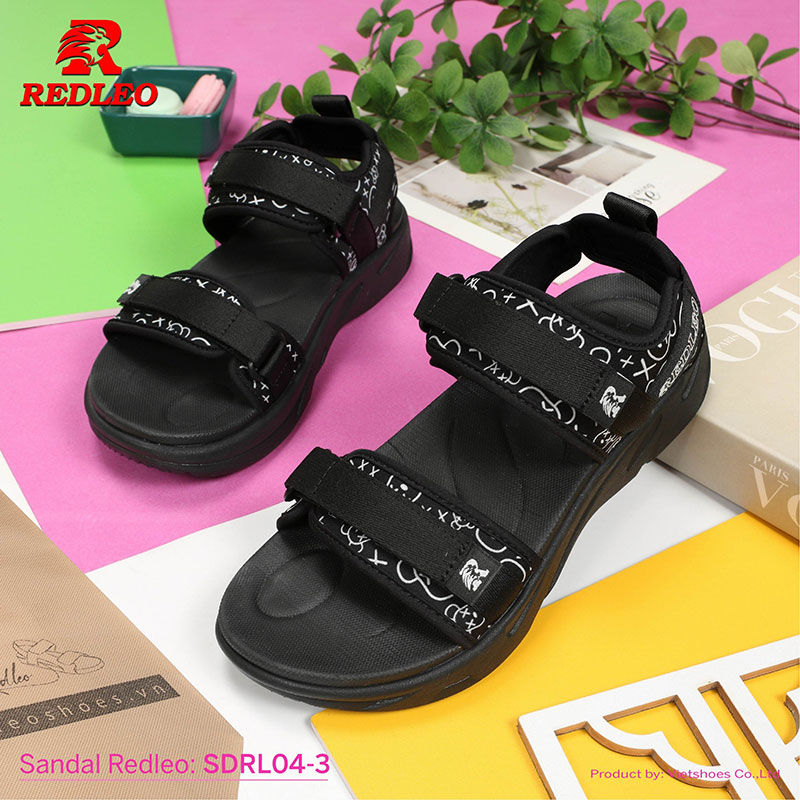 Sandal Redleo Quai Hoạ Tiết Viền Màu Thiết Kế Bắt Mắt