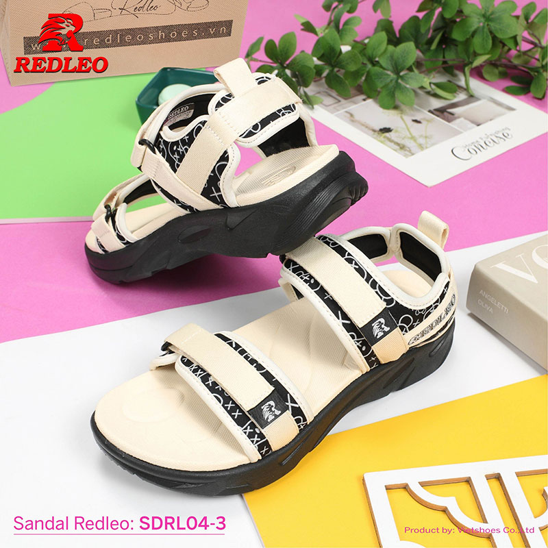 Sandal Redleo Quai Hoạ Tiết Viền Màu Thiết Kế Bắt Mắt