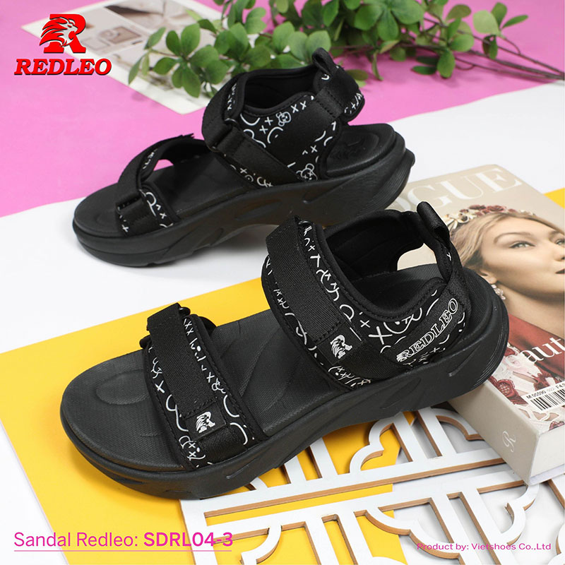 Sandal Redleo Quai Hoạ Tiết Viền Màu Thiết Kế Bắt Mắt