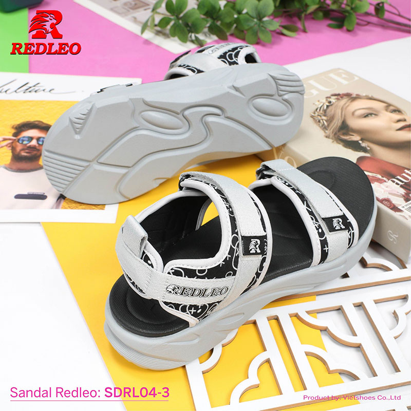 Sandal Redleo Quai Hoạ Tiết Viền Màu Thiết Kế Bắt Mắt