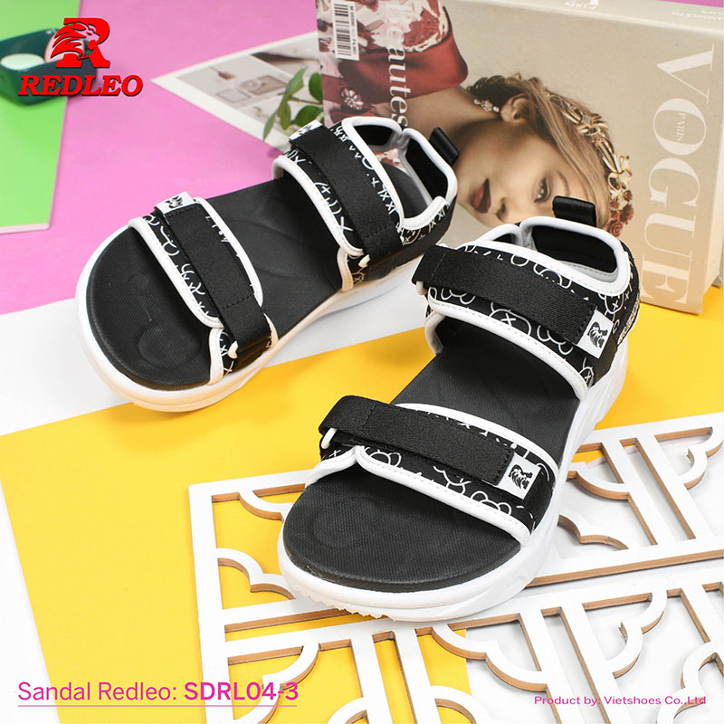 Sandal Redleo Quai Hoạ Tiết Viền Màu Thiết Kế Bắt Mắt