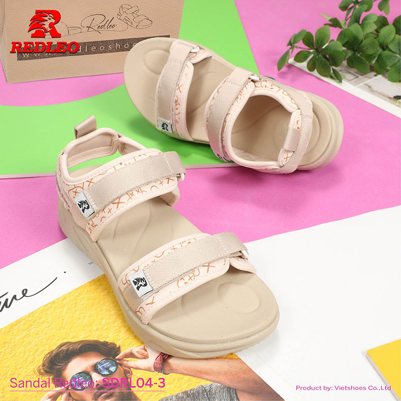 Sandal Redleo Quai Hoạ Tiết Viền Màu Thiết Kế Bắt Mắt