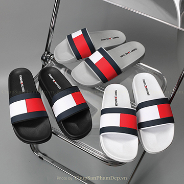 Dép Hilfiger Quai Ngang Logo Trắng Đỏ